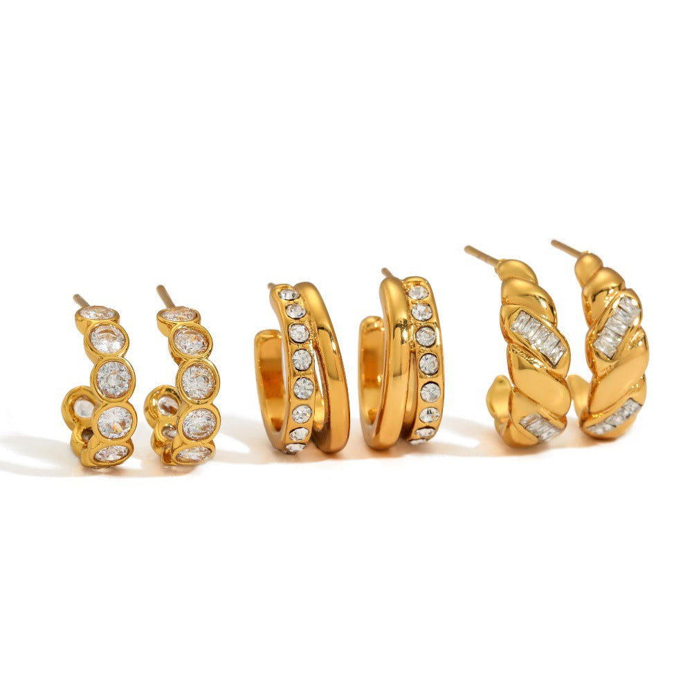 Women's Shaped Stainless Steel For Graceful High-grade Titanium Ear Do Not Rings