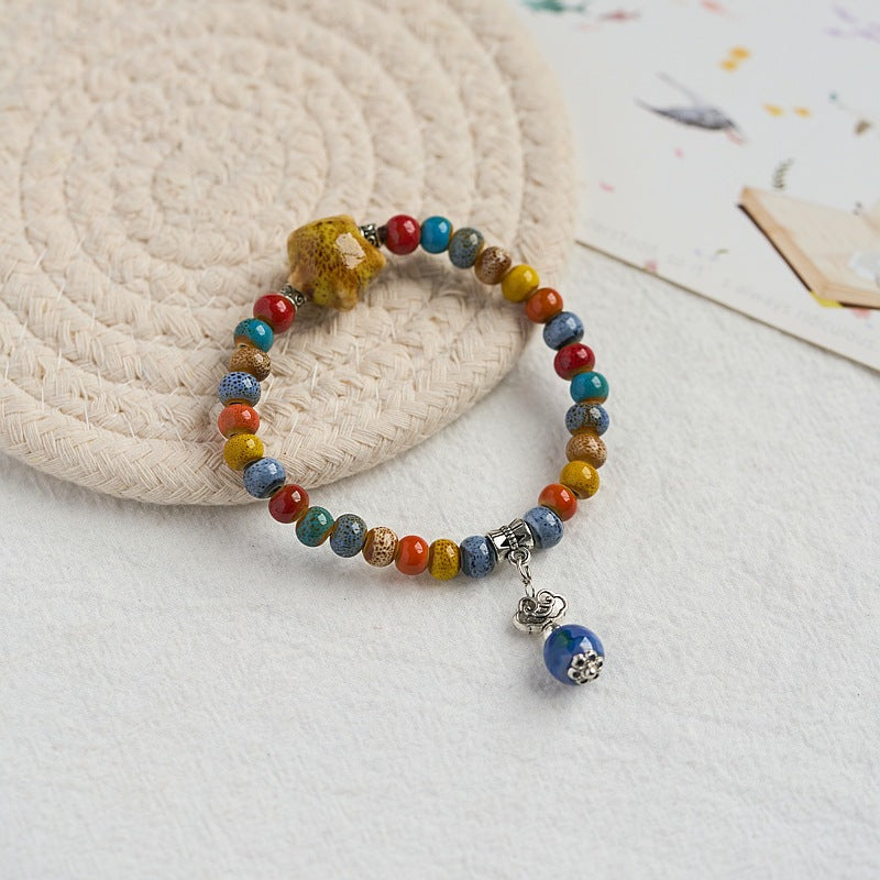 Ethnic Style Hand-woven Ceramic Couple Cute Bracelets