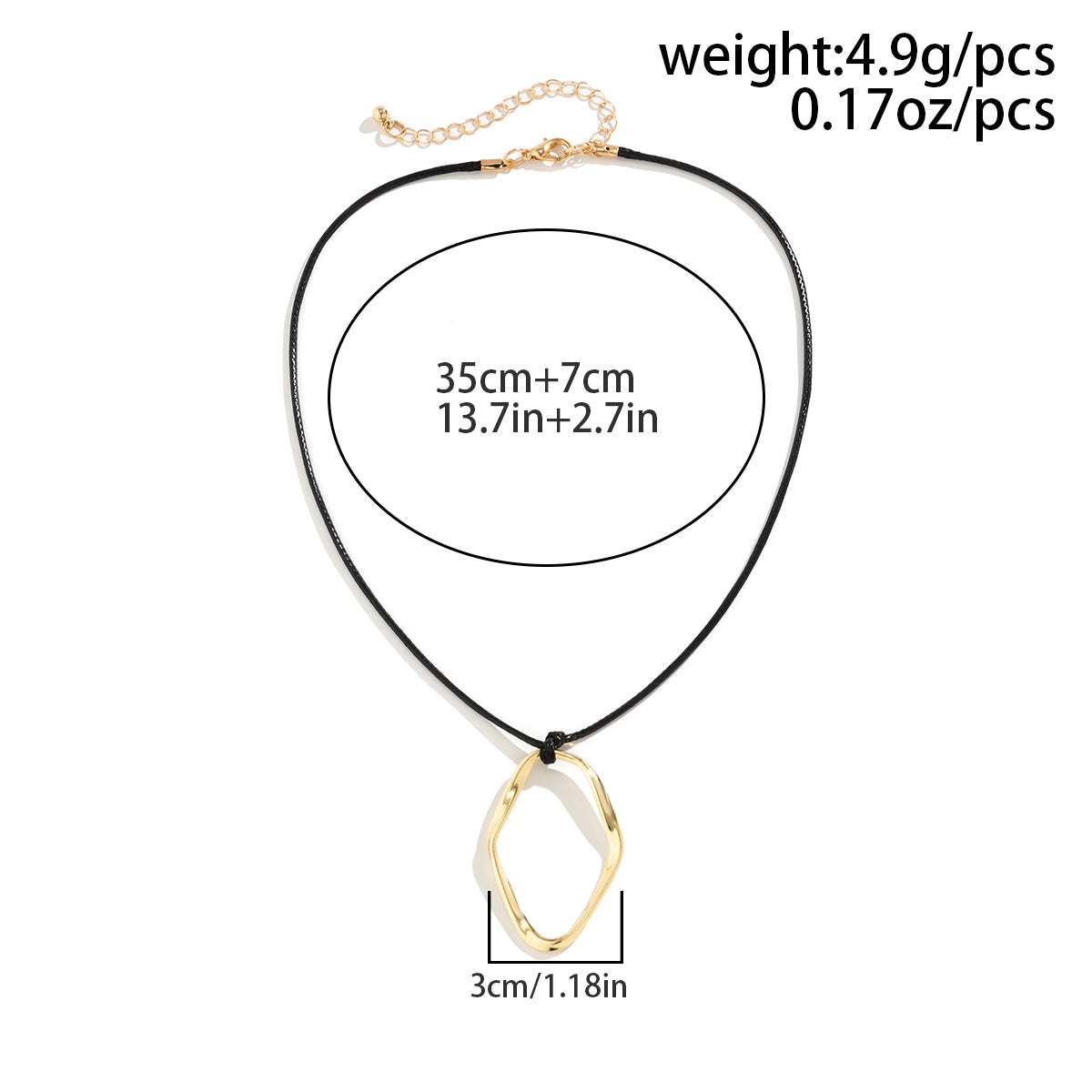 Ornament Simple Geometric Heart Shape Hollow Out Neck Necklaces