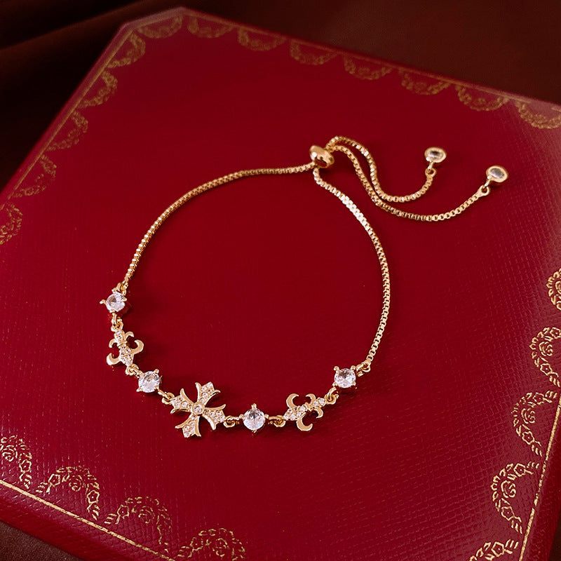 Zircon Twist Twisted Adjustable Simple Fashion Temperament Personalized Bracelet