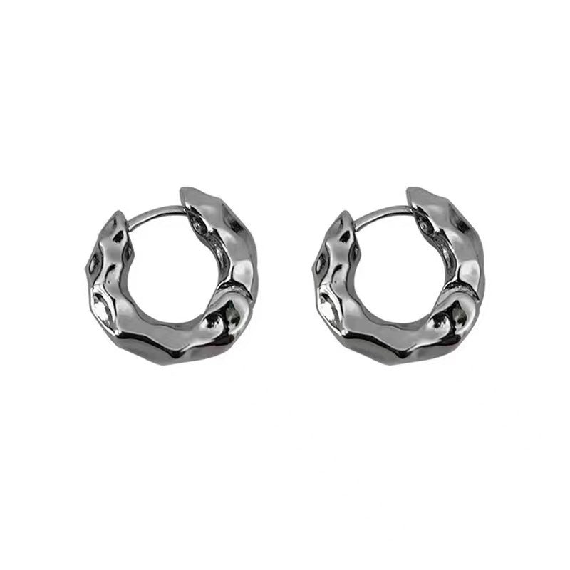 Women's Design Simple Pleated Texture Personalized Clips Fashion High Ear Buckle