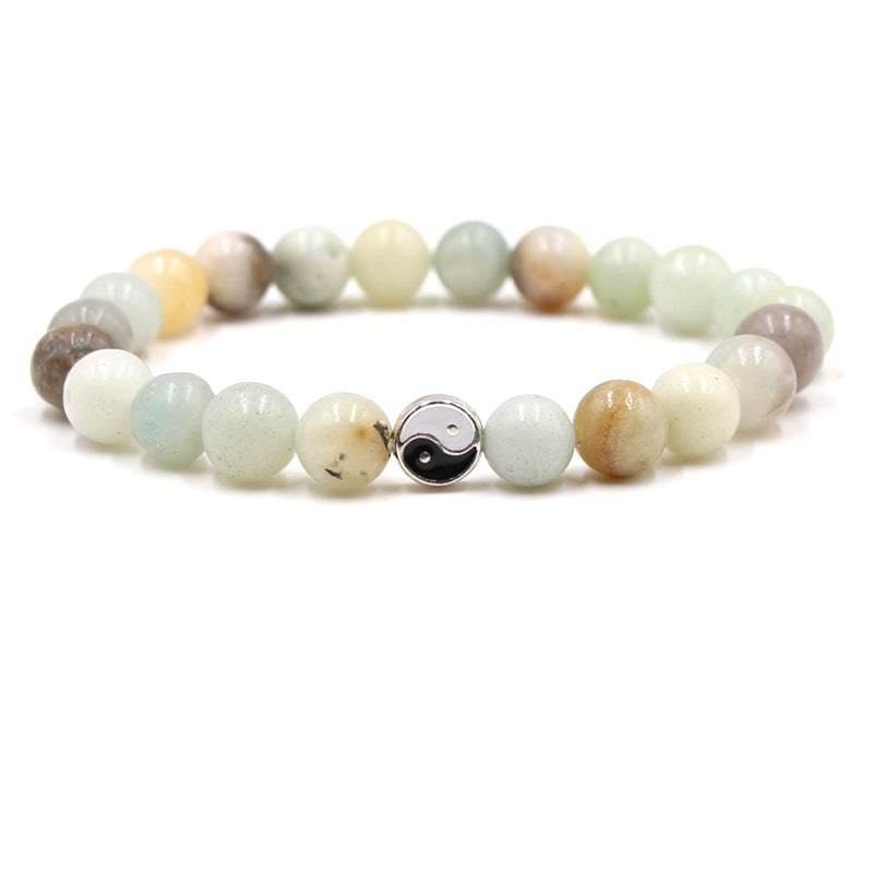 Women's & Men's Stone White Turquoise Volcanic Rock Gossip Bracelets