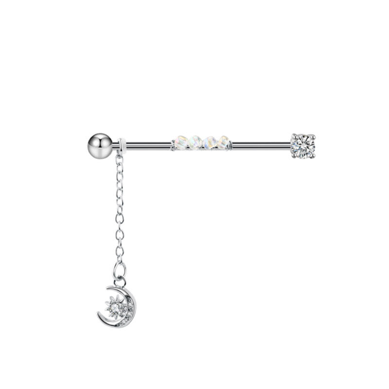 Human Body Piercing Moon Heart Wave Butterfly Ear Bone Earrings