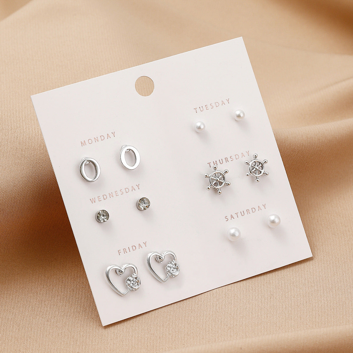 Women's One Week Combination Light Luxury High-grade Earrings