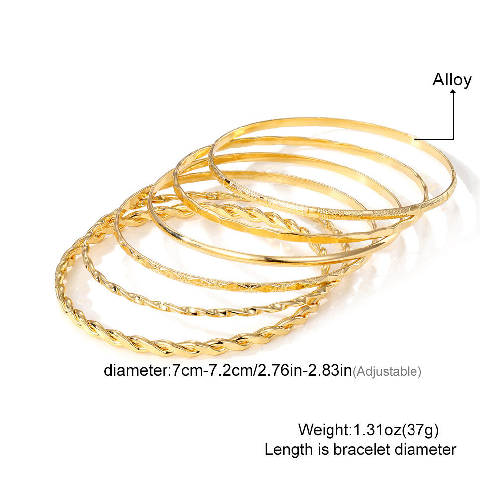 Charming Twist Glossy Irregular Punk Suit Bracelets