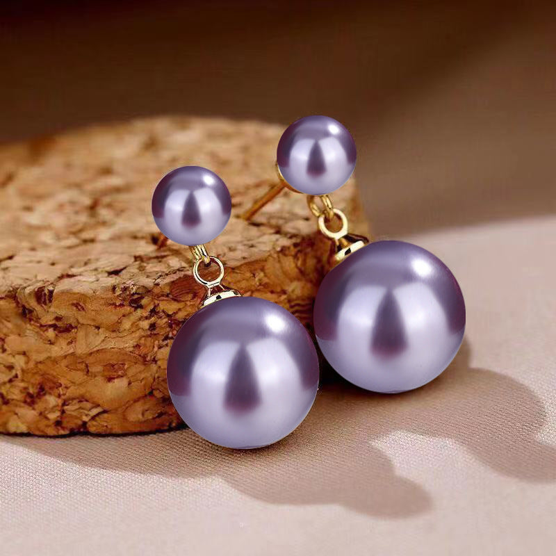 Small Demon Purple Pink Gold Red Imitation Stud Earrings
