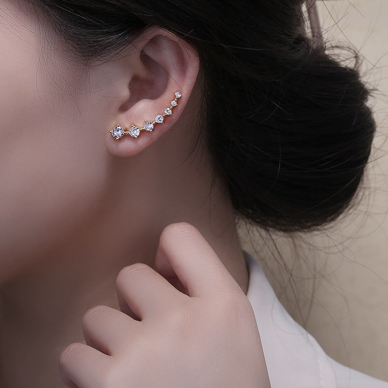 Women's Style For Sterling Sier Simple Temperamental Personalized Stud Earrings