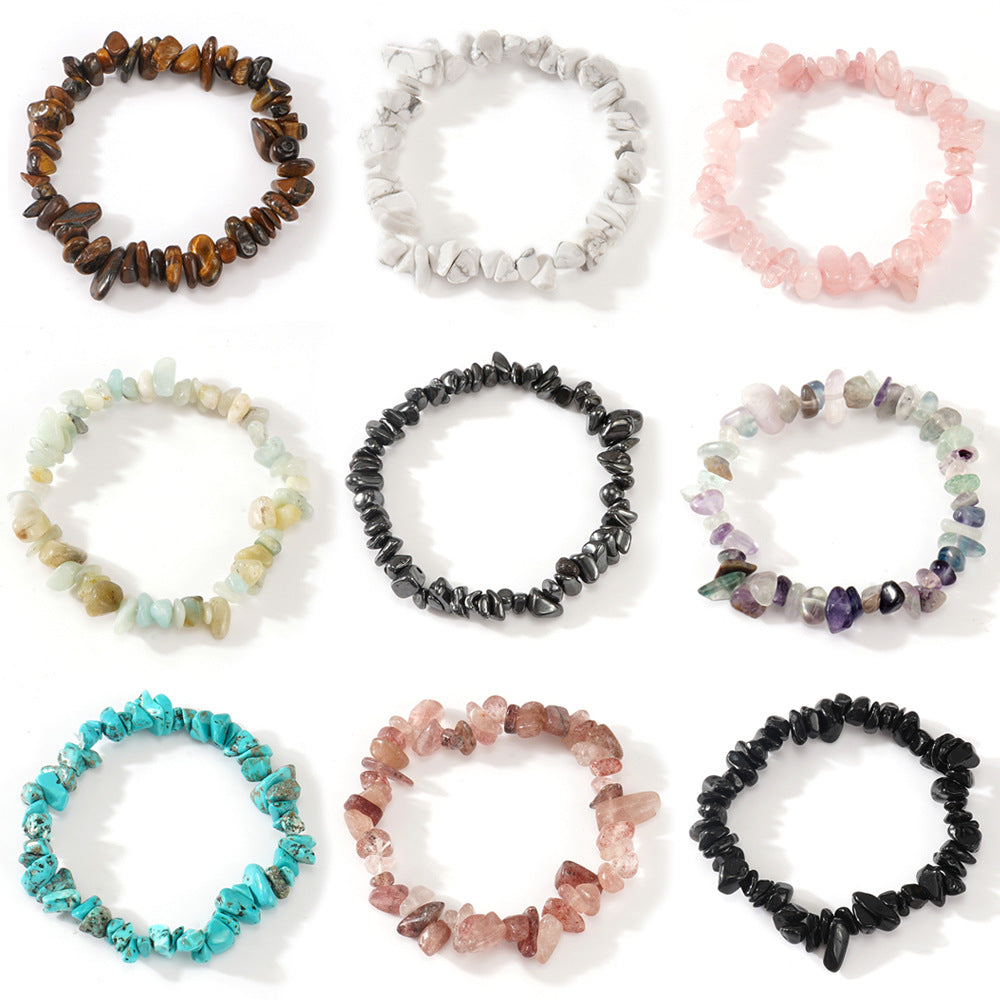 Multicolor Natural Stone Irregular Design Daily Bracelet