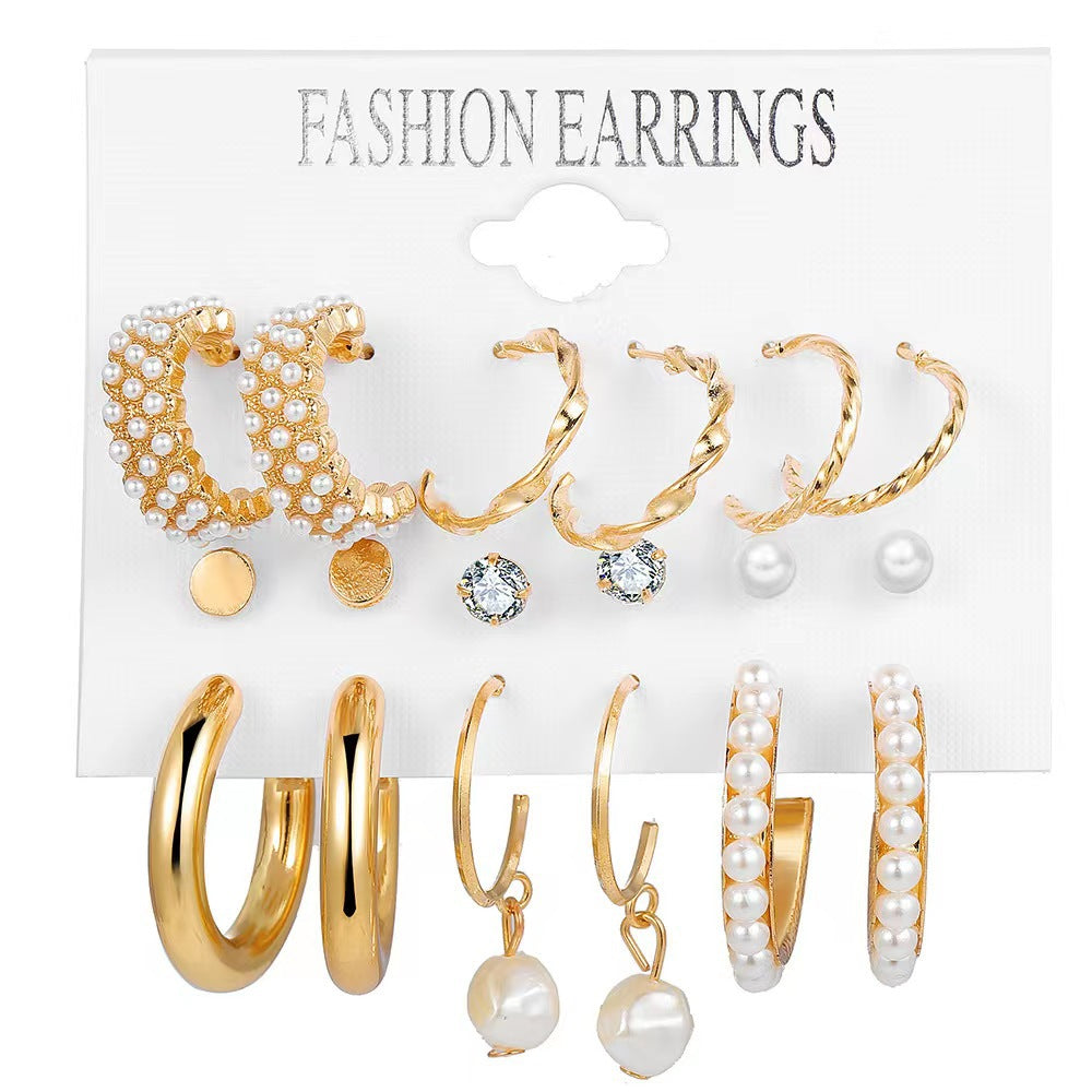 Of Pearls Vintage Circle Earings Refined Simple Exaggerated Personalized Earrings