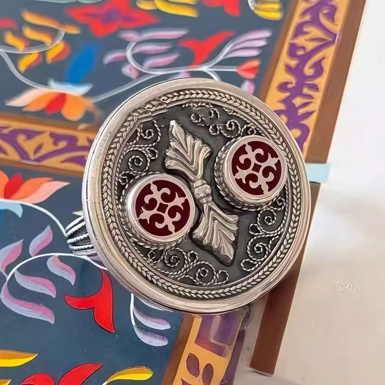 Kazakh Element Open Ethnic Style Simple Niche Index Ring