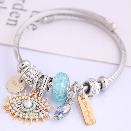 Women's & Men's Vintage Stainless Steel Devil's Eye Lovers Bracelets