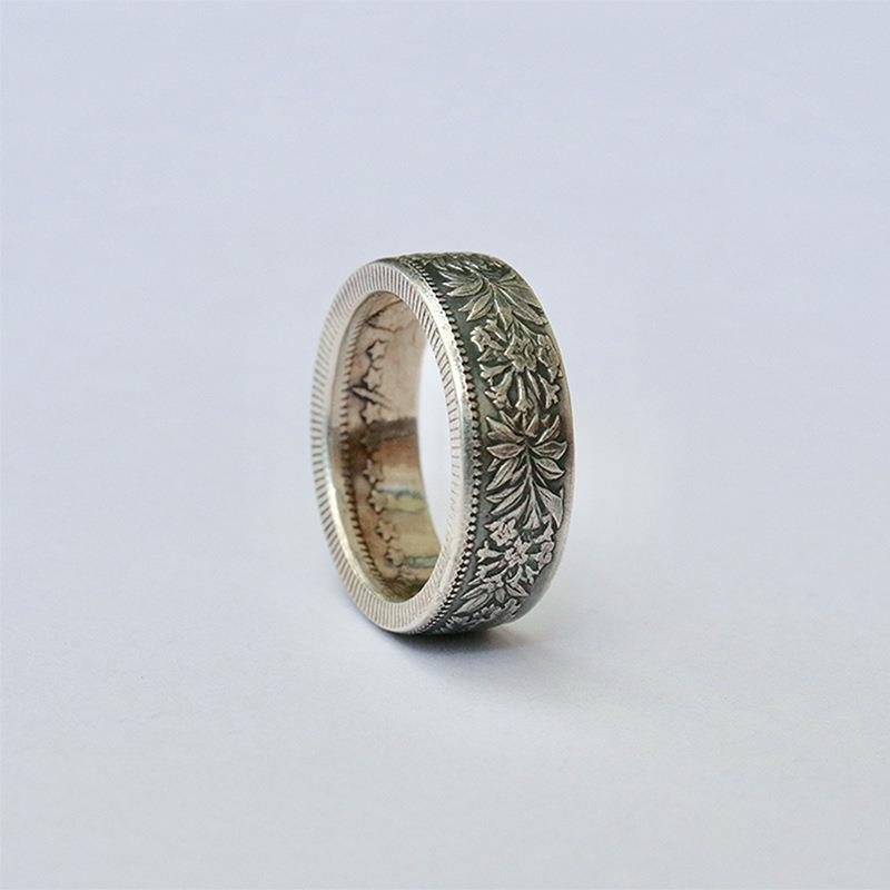 Edelweiss Pattern Thai Sier Alloy Couple Friend Rings