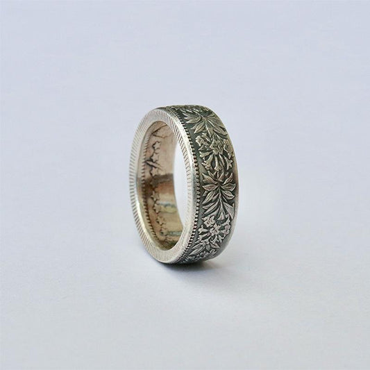 Edelweiss Pattern Thai Sier Alloy Couple Friend Rings