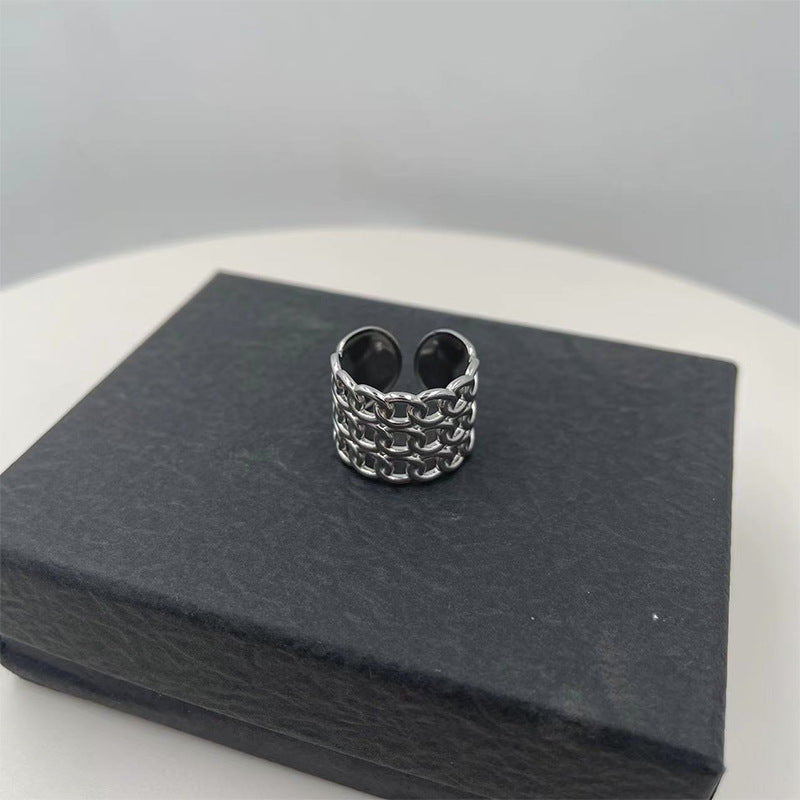 Stainless Steel Personality Advanced Opening Adjustable Rings