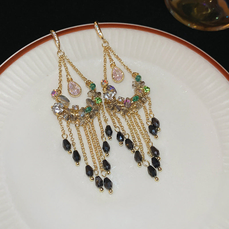 Zircon Butterfly Water Drop Ear Female Rings