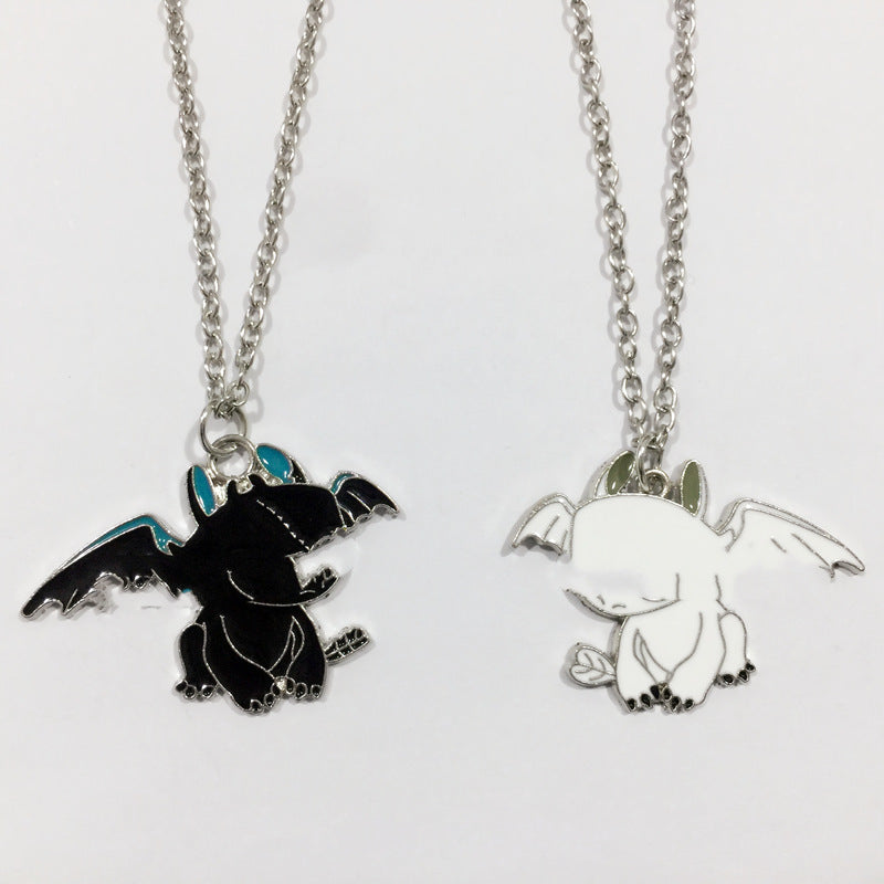 Clow Melody Black White Dragon Double Pendants