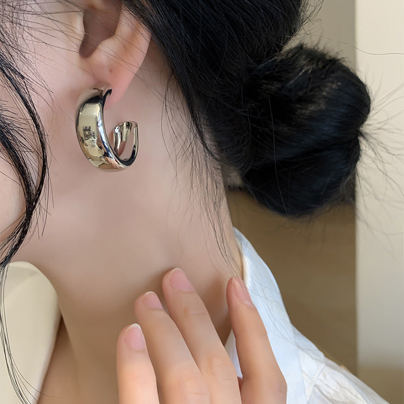 Women's Metal Cold Style High Sense Light Luxury Minority Ear Earrings