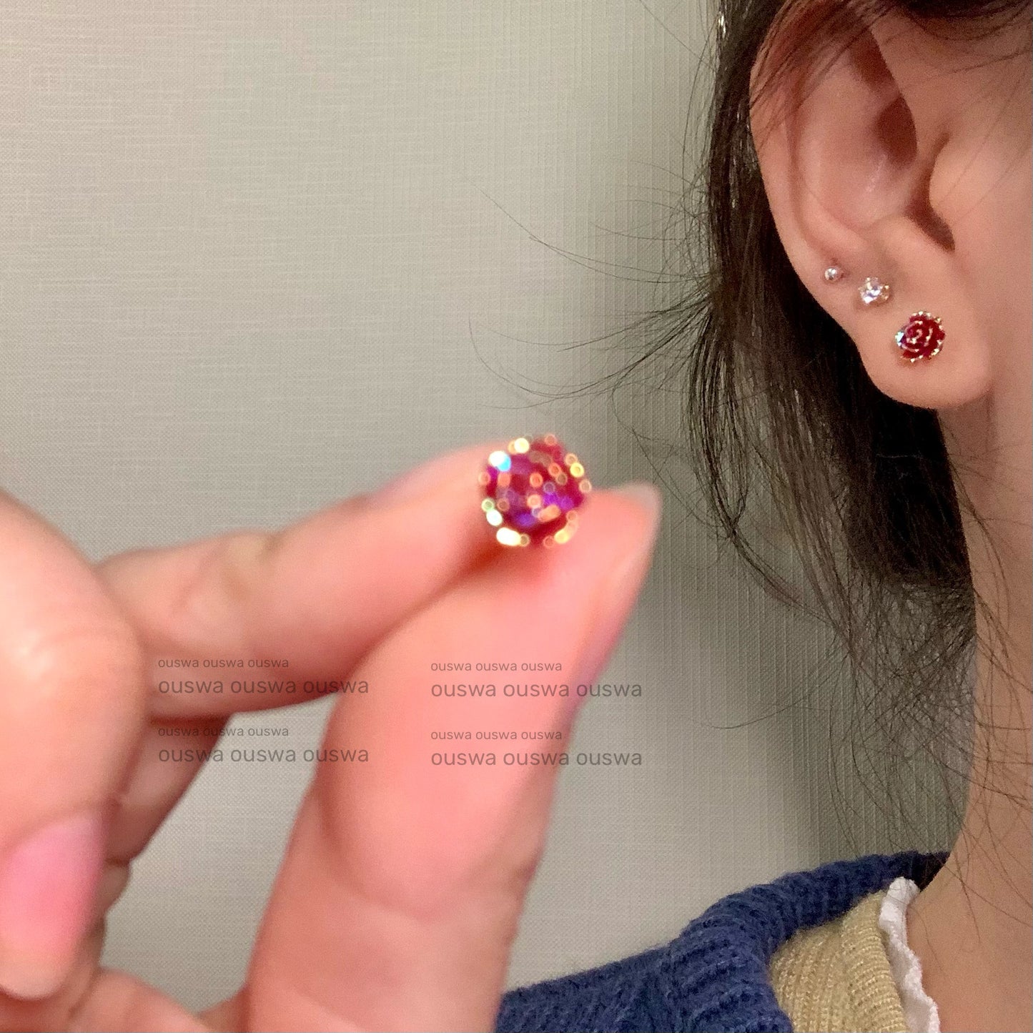 Delicate Pearl Crystal Eardrops Gentle Elegant Ear Buckle
