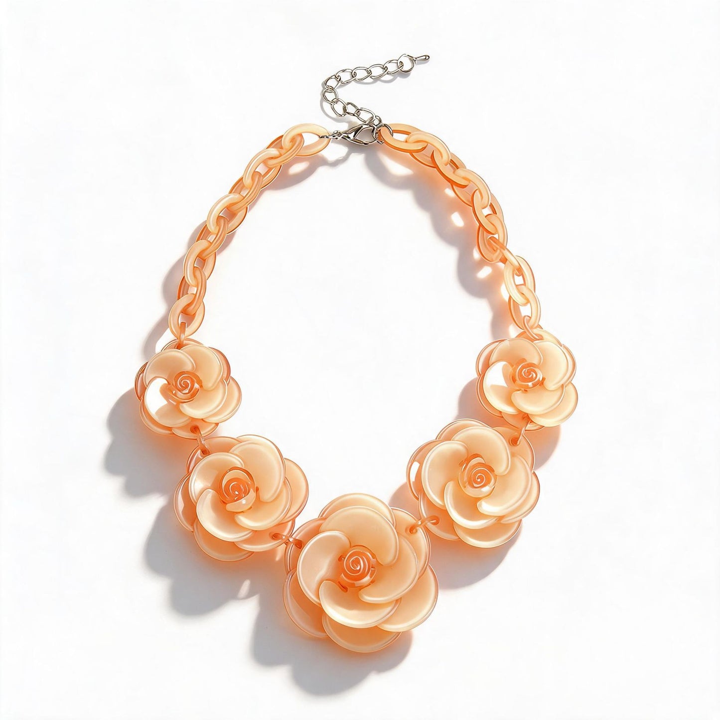 Women's Flower Bohemian Style Dopamine Contrast Color Rose Necklaces