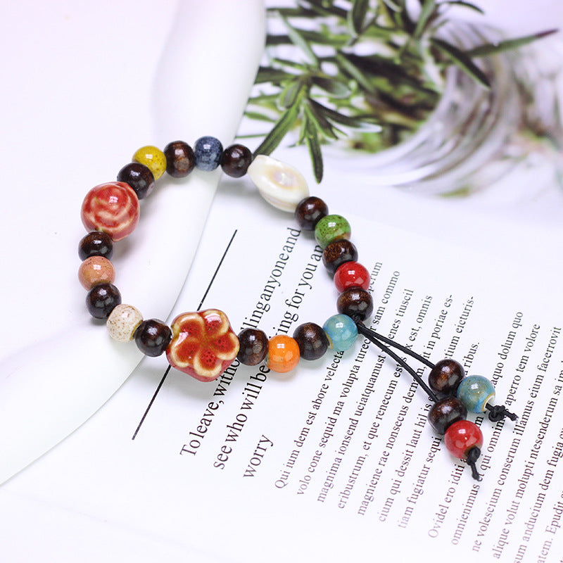 Hand Strap Ceramic Chinese Beaded Female Bracelets