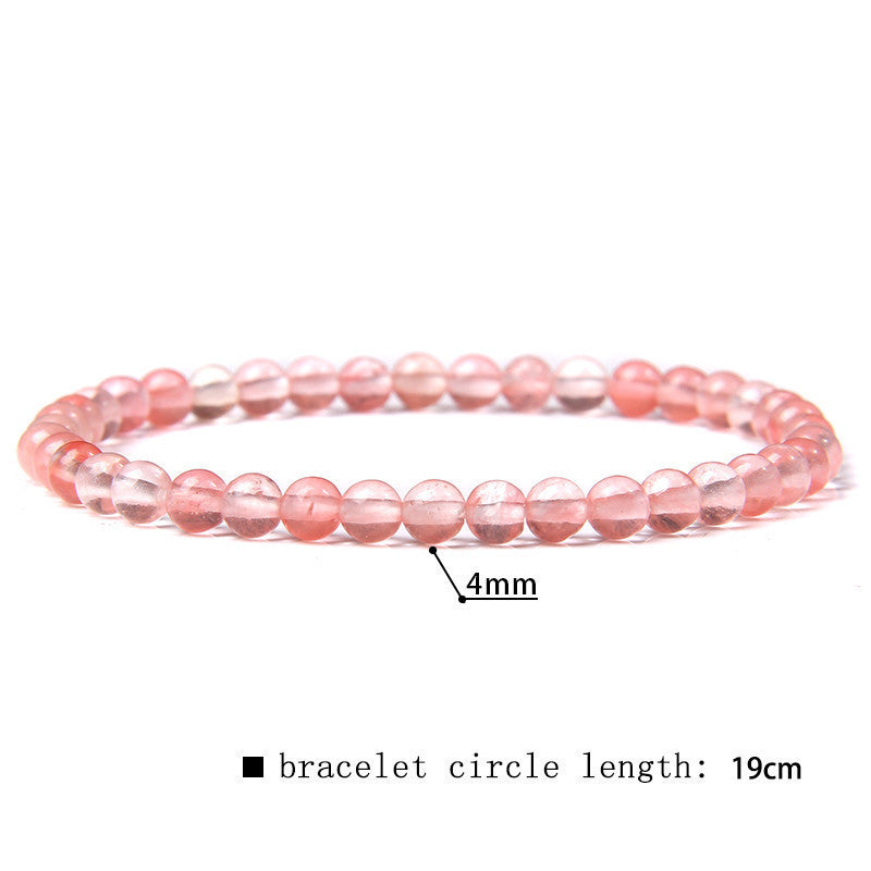 Crystal Agate Round Beads Aquamarine Tourmaline Yellow Tower Energy Beaded Bracelets