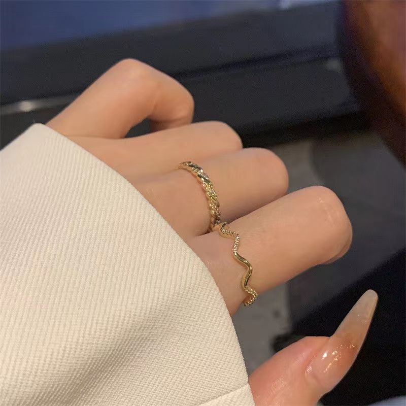 Female Niche Design Combination Sweet Cool Simple Ring