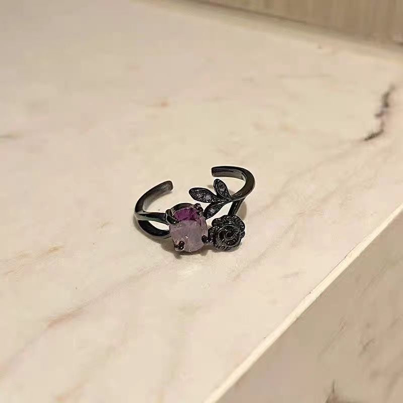 Retro Goth Gothic Butterfly Open Niche Ring