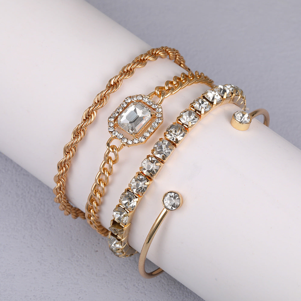 Charming Twist Glossy Irregular Punk Suit Bracelets