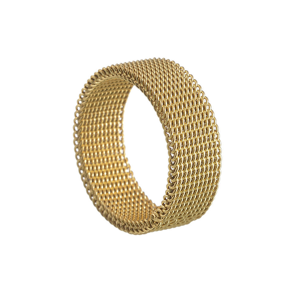 Ornament Standard Code Titanium Steel Woven Rings