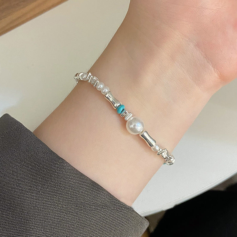 Fashion Temperament Small Pieces Of Sier Pearl Female Design Bracelet