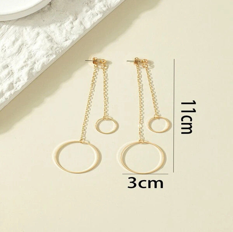 Geometric Metal Eardrops Personality Trendy Triangle Earrings