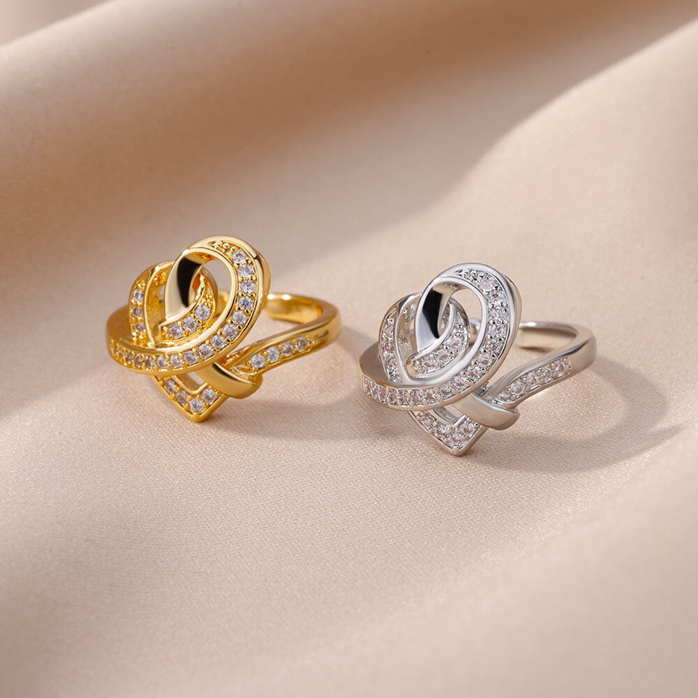 High Sense Niche Elegant Light Luxury Heart-shaped Index Finger Fashion Ring