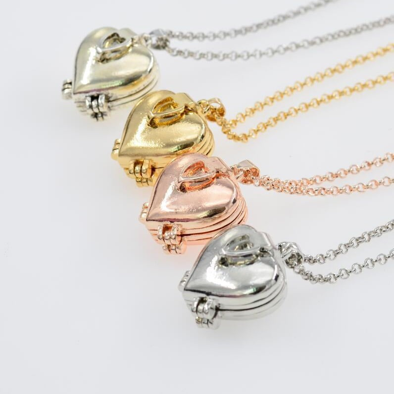 Beautiful Slouchy Casual Heart-shaped Box Love Necklace