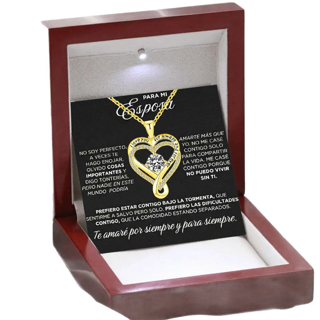 Heart Of Eternity Double Layers Loving Female Micro Inlaid Zircon Necklace