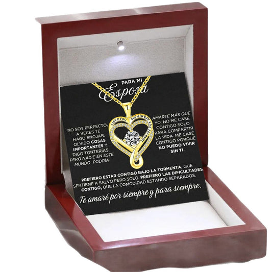 Heart Of Eternity Double Layers Loving Female Micro Inlaid Zircon Necklace