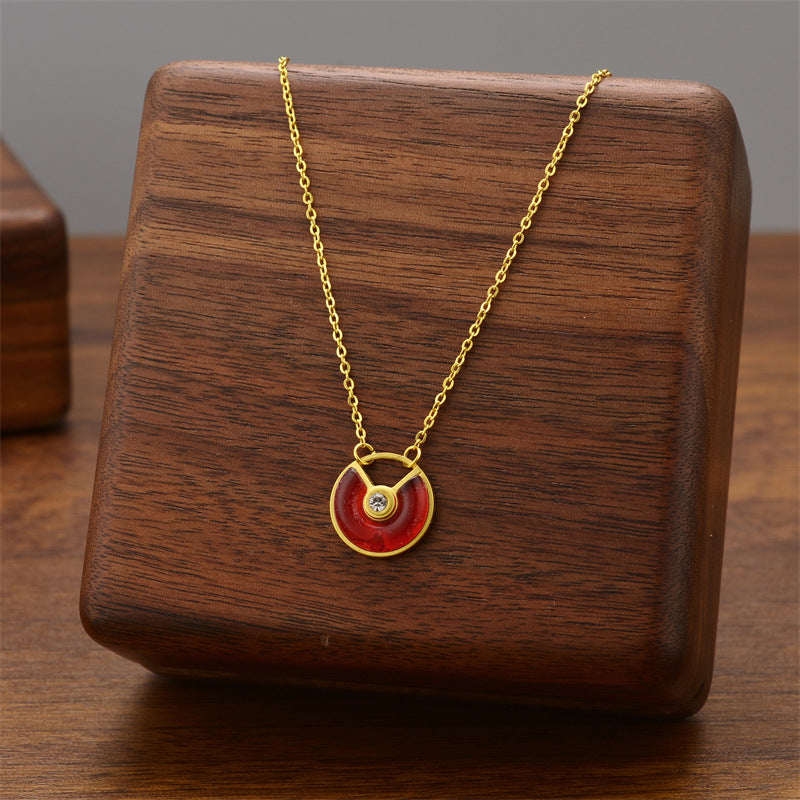 Titanium Steel Female Niche Simple Temperament Clavicle Pendants