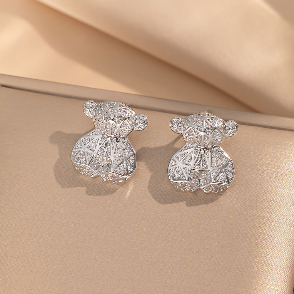 Simple Classic All Match Fashion Zircon Earrings