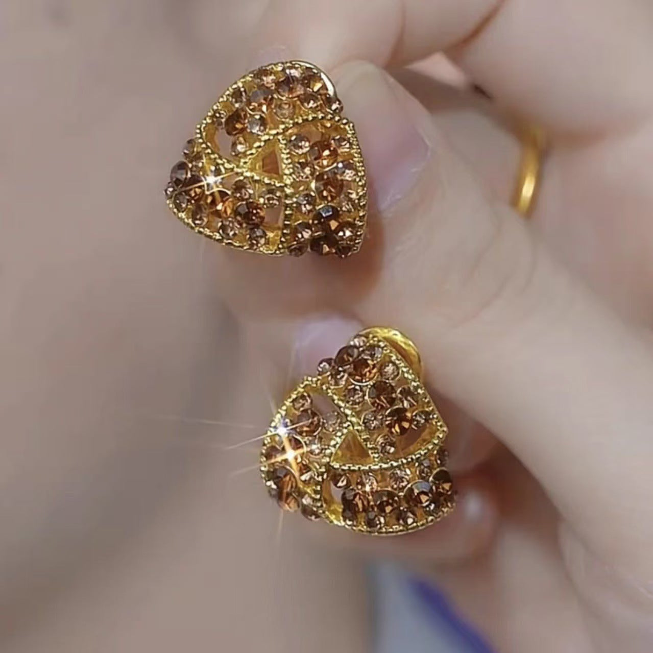 Purple Triangle Fashion Design High-grade Super Earrings