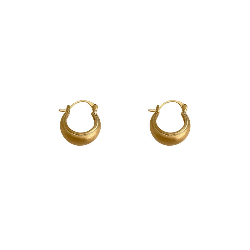 Women's Light Luxury Sier Niche Design Frosty Earrings