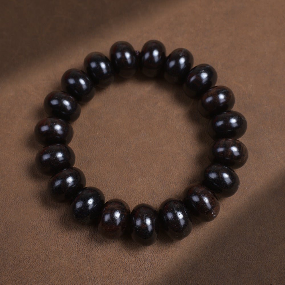Men's Abacus Beads Night Moonstone Jade Sandalwood Bracelet