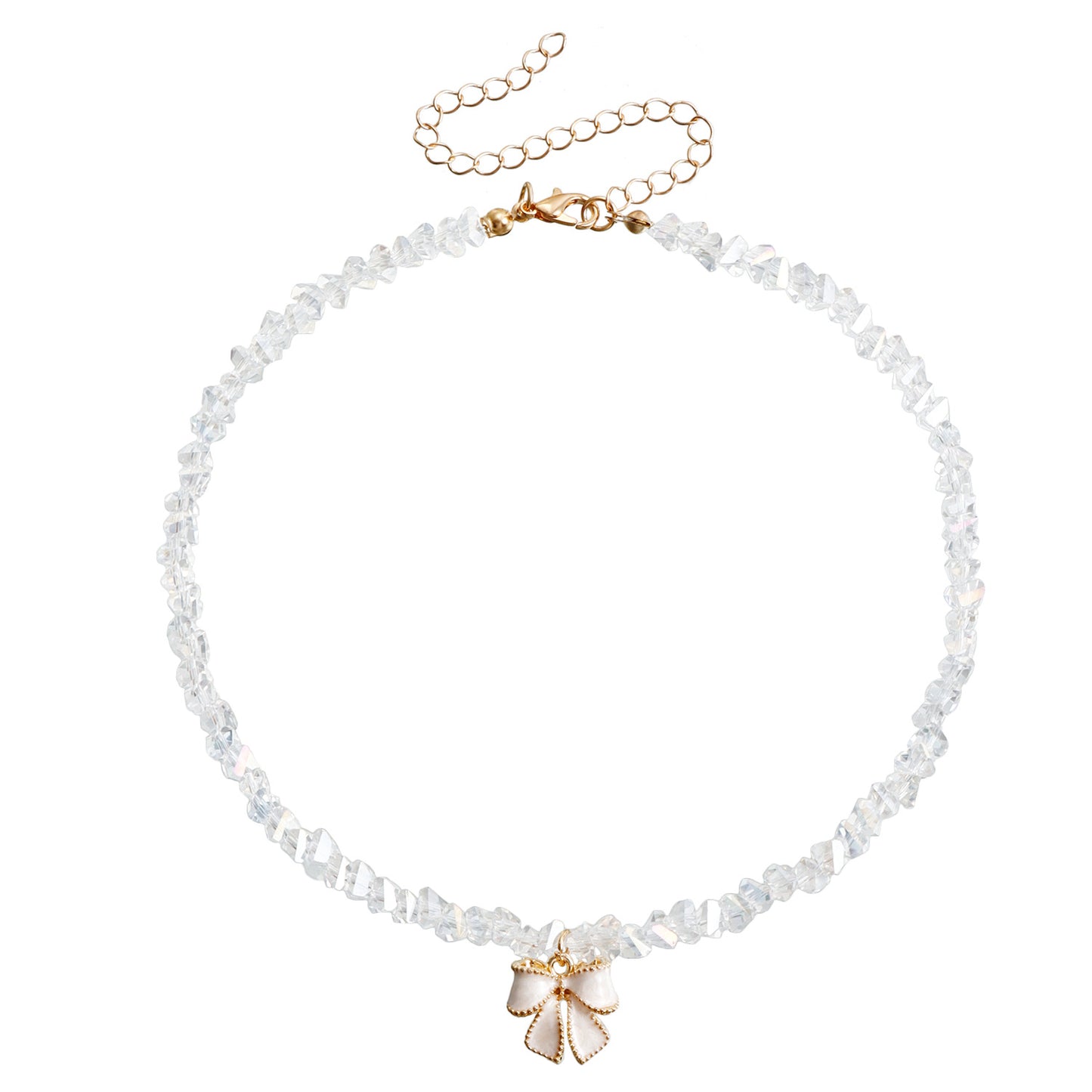 Women's Soft Bow Clavicle Chain Commuter Imitation Pearl Short Necklaces