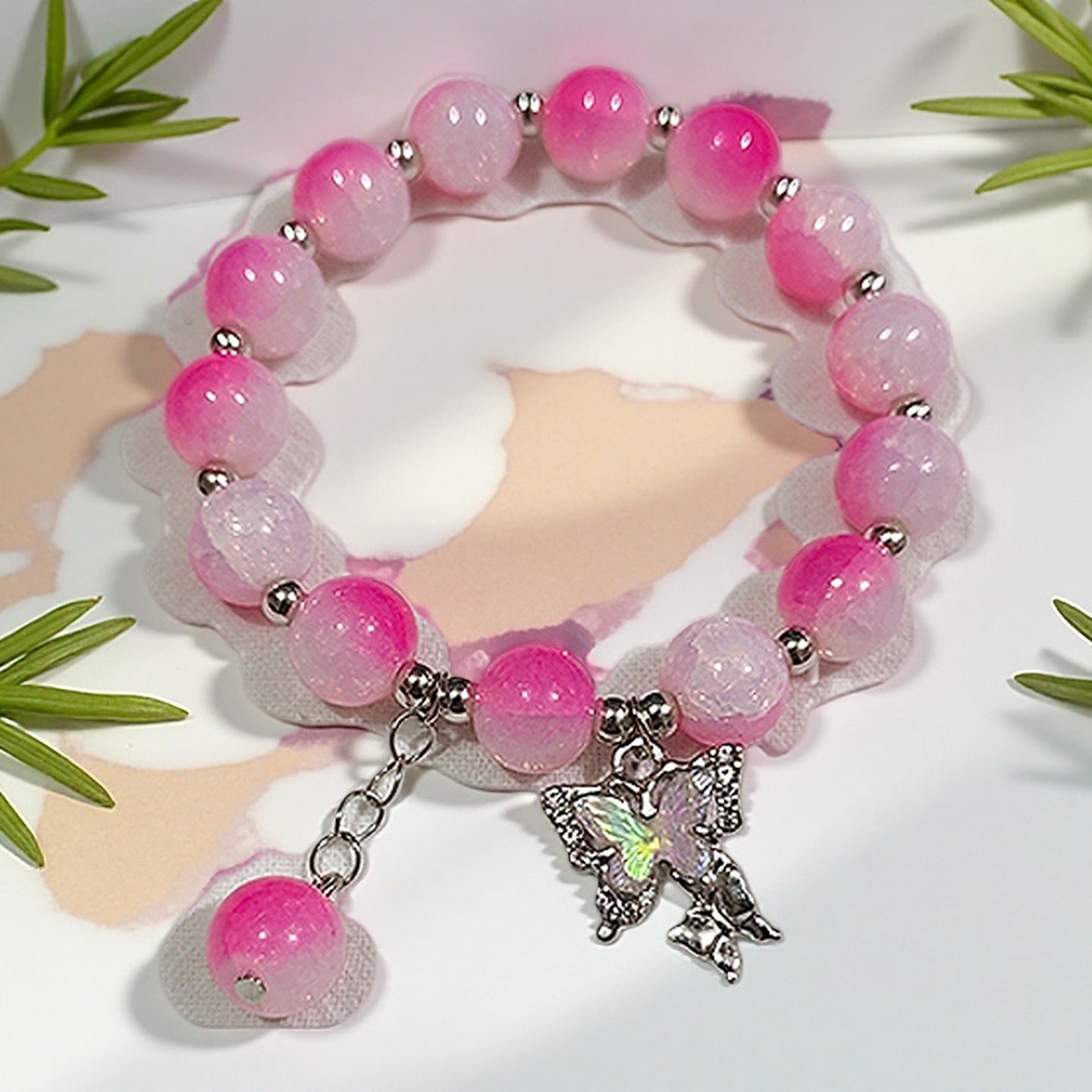 Fantasy Flower Glazed Female Gradient Contrast Bracelet