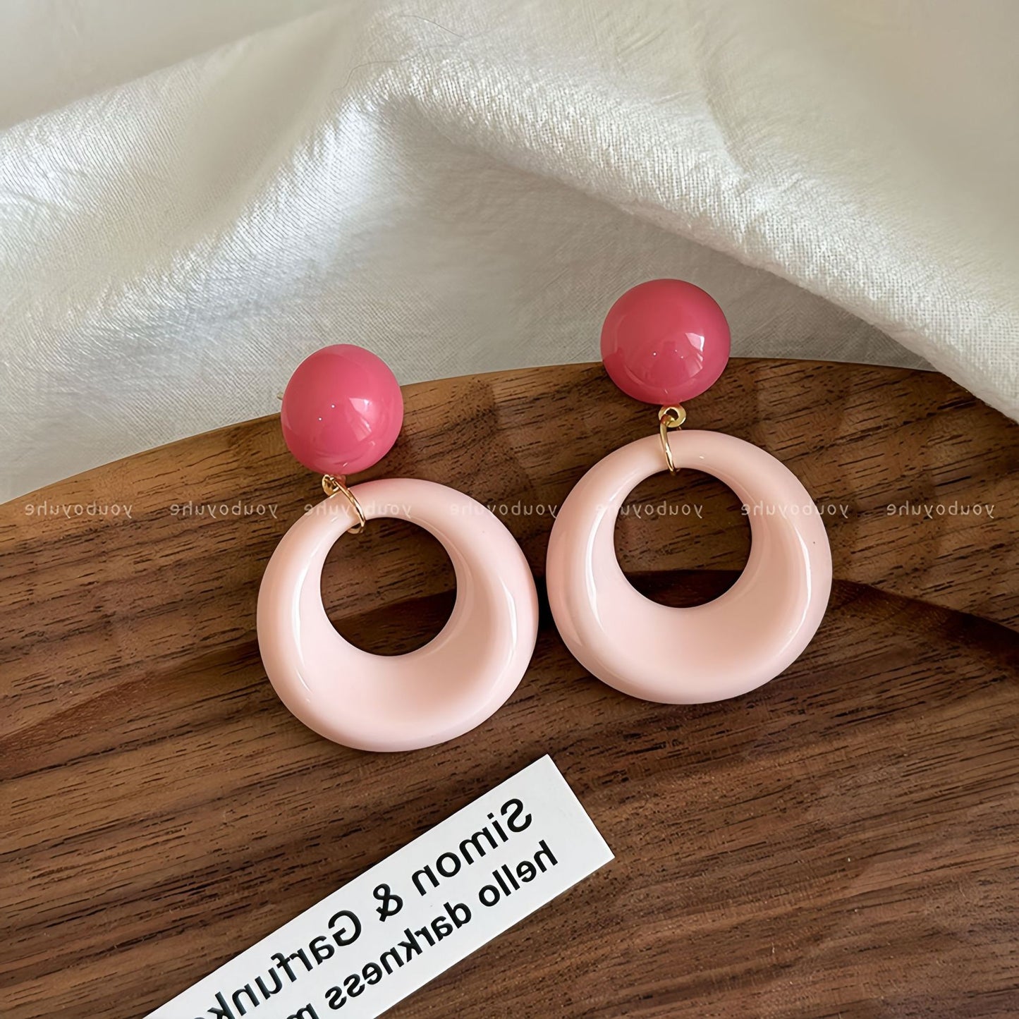 Women's Retro Blooming Acrylic Curved For Simple Stud Earrings