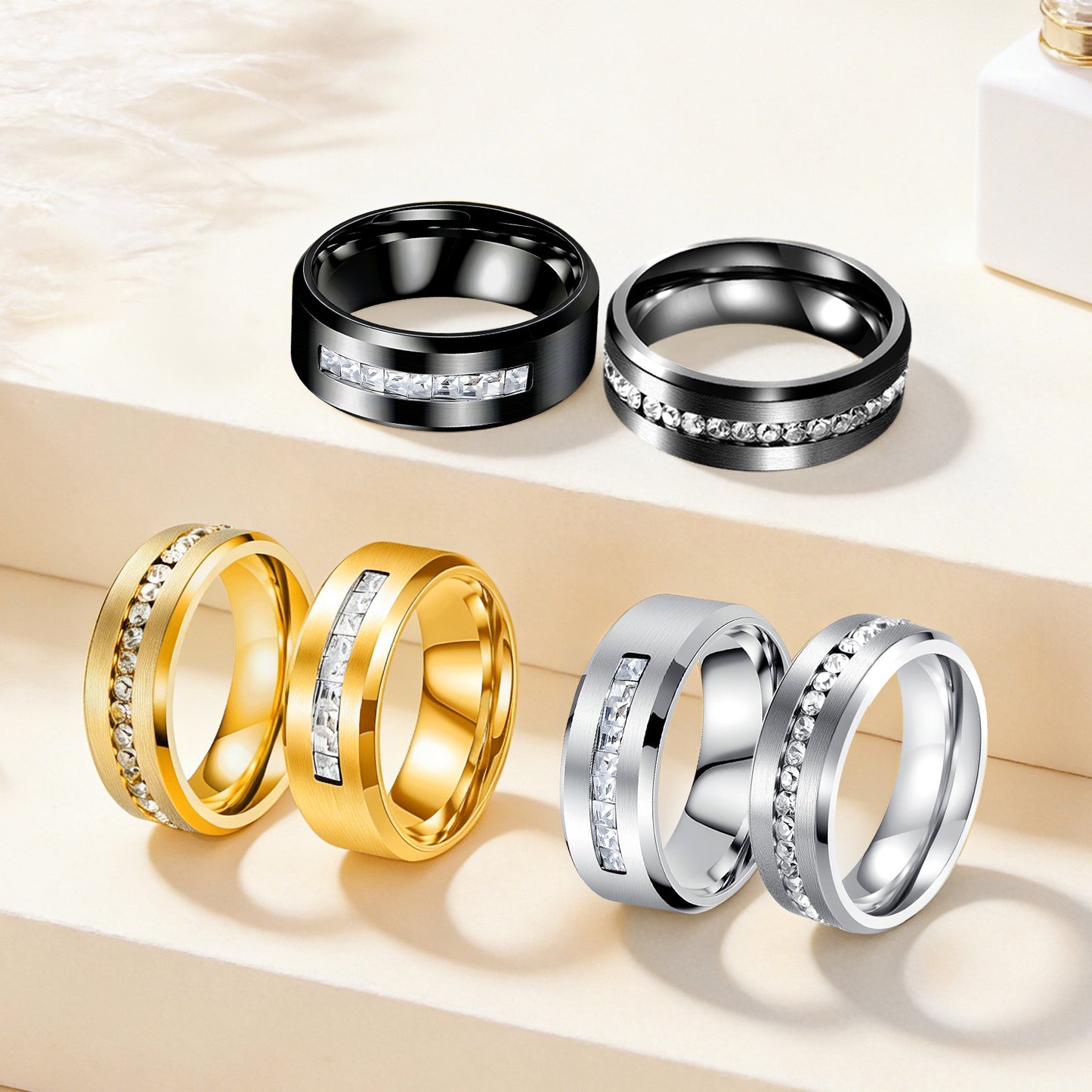 Affordable Luxury Fashion Couple Dating Stainless Ring