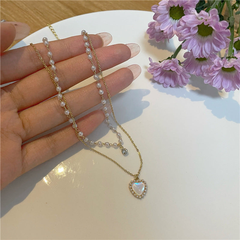 Women's Pearl Heart For Design Simple Fashion Necklaces