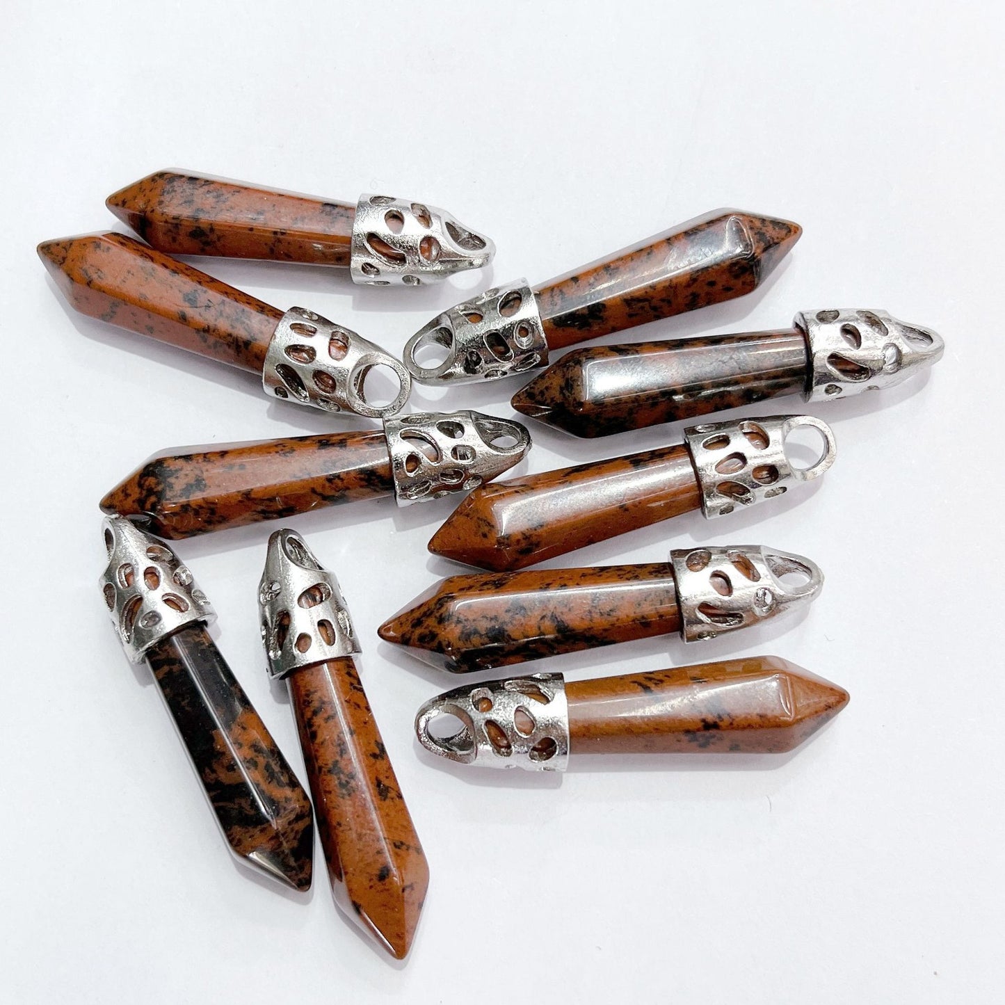 Crystal Agate Hexagon Prism Bullet Accessories Pendants