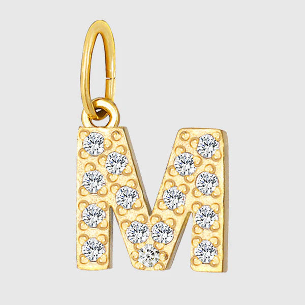 Letter Double Titanium Steel Rhinestone Zircon Earrings