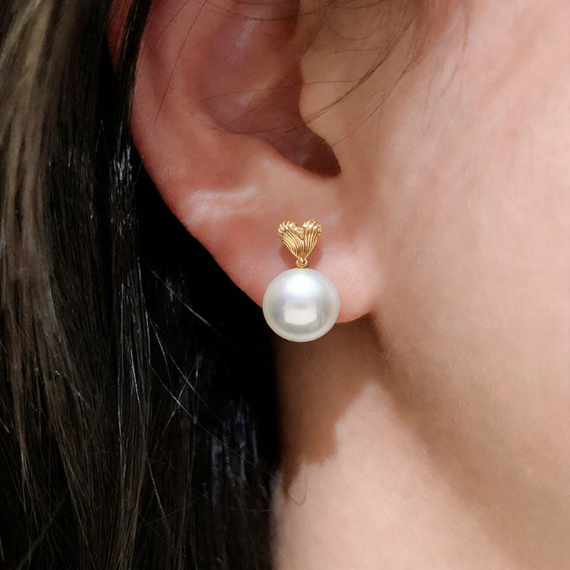 Needle Imitation Pearl Love Pattern Geometric Round Elegant Graceful French Rings