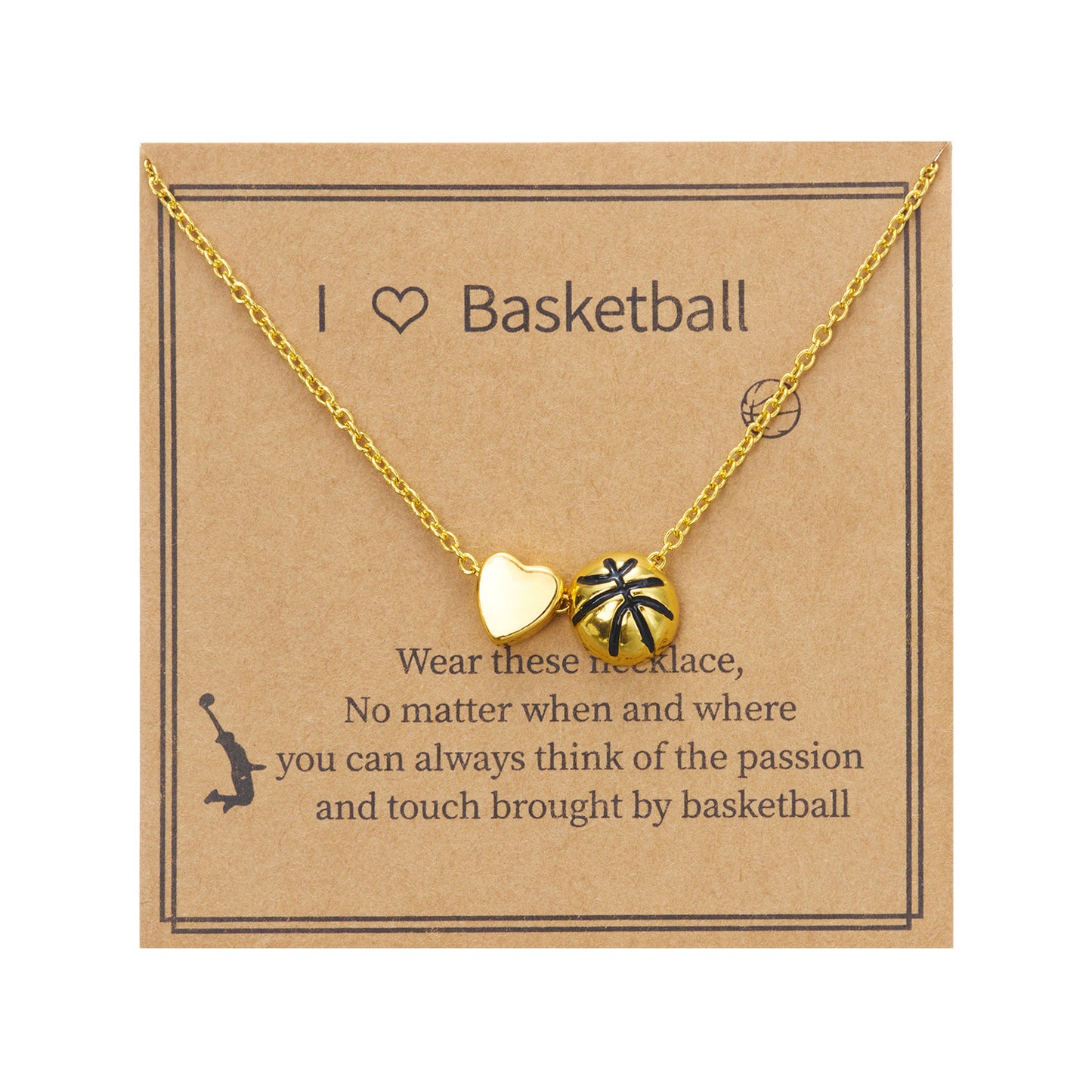 Sports Style Alloy Love Basketball Volleyball Everyday Joker Necklaces