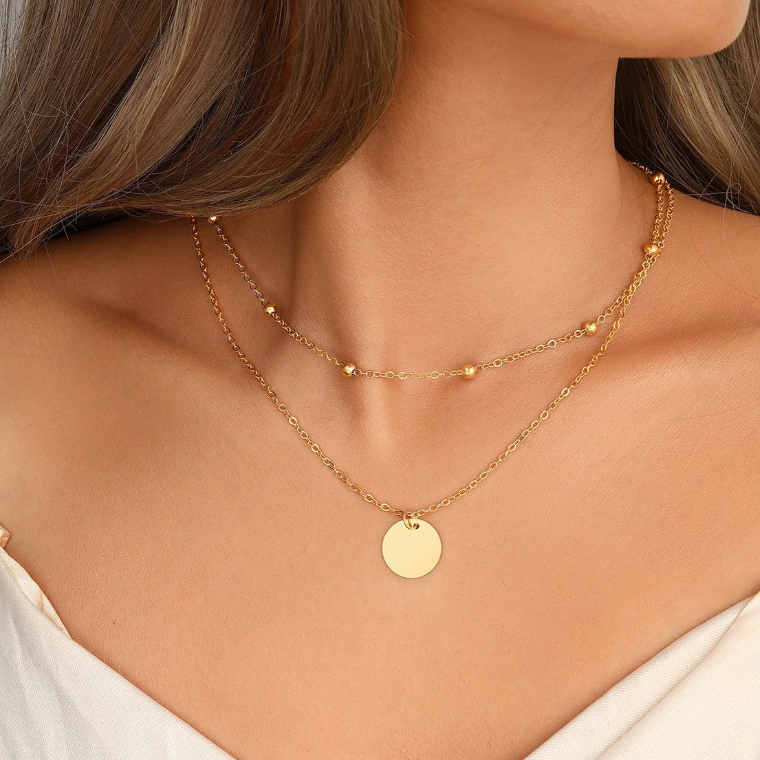 Women's Chain Simple Temperamental Cold Style Round Alloy Necklace